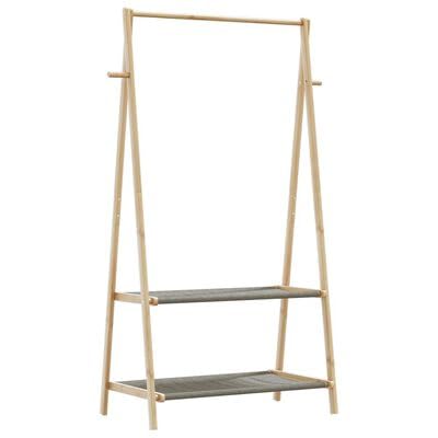 Gucagle Bambus Kleiderst?nder mit Ablagen 96x45 5x150 5 cm Garderobe Stauraum f¨¹r Kleidung Schuhe Handtaschen nat¨¹rliche Wohnorganisation stabile Bambusm?bel von Gucagle