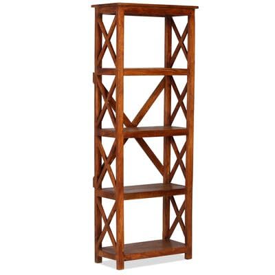 Gucagle Bücherregal Massivholz mit Honigfarbenem Finish 60x30x160 cm von Gucagle