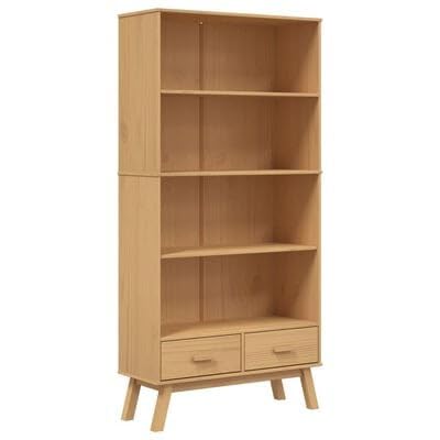 Gucagle Bücherregal Olden 4 Fächer Braun Massivholz Kiefer von Gucagle
