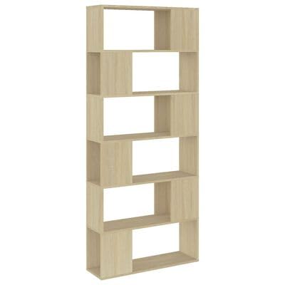 Gucagle Bücherregal Raumteiler Eiche Dekor 80x24x186 cm aus Holzwerkstoff für Wohnzimmer Schlafzimmer Büro mit Stauraum und Raumteilung Gucagle Bücherregal Raumteiler Eiche Dekor 80x24x186 cm aus Holzwerkstoff für Wohnzimmer Schlafzimmer Büro mit Stauraum und Raumteilung von Gucagle