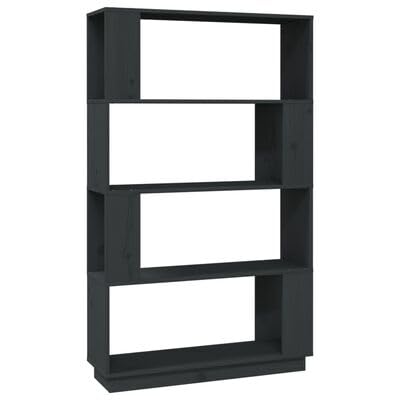 Gucagle Bücherregal Raumteiler Grau 80x25x132 cm Massivholz Kiefer, Holzregal für Bücher und Dekoration von Gucagle
