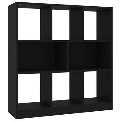 Gucagle Bücherregal Schwarz 97,5x29,5x100 cm Holzwerkstoff, Bücherschrank mit 8 Fächern, für Bücher DVDs Deko, modernes Design, einfach zu montieren von Gucagle