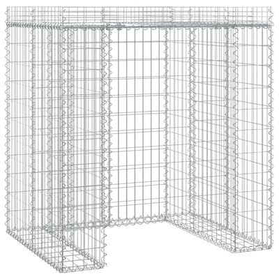 Gucagle Gabionen Mülltonnenbox 110x91x120 cm Verzinkter Stahl Drahtkorb für Garten Terrasse Sichtschutz mit Blumenpflanzfläche Stabile Mülltonnen Abdeckung Langlebig Korrosionsbeständig von Gucagle