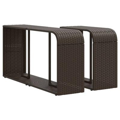 Gucagle Outdoor Regal 2 St¨¹ck Hellgrau PE Rattan Gartenregal mit Stauraum f¨¹r Pool Whirlpool Terrasse Balkon Wetterfest Langlebig Pflegeleicht von Gucagle