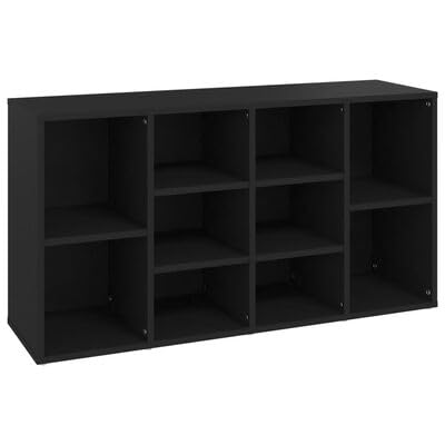 Gucagle Schuhbank Schwarz 103x30x54 5 cm mit 10 F?Chern Stauraum TV Schrank Holzwerkstoff robuste Oberfl?Che f¨¹r Schuhe Deko Wohnzimmer Flur Haushalt von Gucagle