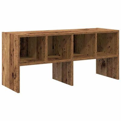 Gucagle Schuhregal stapelbar aus Holzwerkstoff Altholz Optik 89 5x30x40 cm platzsparend mit Mehreren F?Chern f¨¹r Flur Wohnung oder Garderobe stapelbare Schuhablage f¨¹r Damen Herren und Kinder von Gucagle