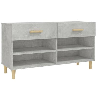 Gucagle Schuhschrank Betongrau 102x35x55 cm Holzwerkstoff mit 2 Schubladen 4 F?Chern Stauraum f¨¹r Schuhe Deko Oberplatte moderner Schrank f¨¹r Flur Wohnung Gucagle Schuhschrank Betongrau 102x35x55 cm Holzwerkstoff mit 2 Schubladen 4 F?Chern Stauraum f¨¹r Schuhe Deko Oberplatte moderner Schrank f¨¹r Flur Wohnung von Gucagle