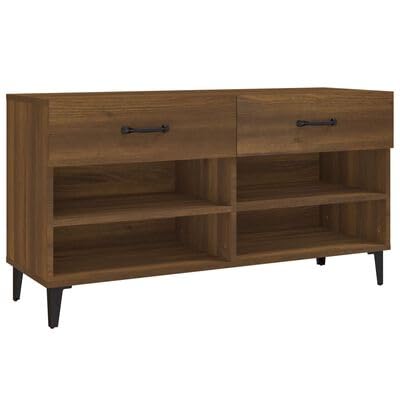 Gucagle Schuhschrank Braun Eichenoptik 102x35x55 cm Holzwerkstoff mit 2 Schubladen und 4 F?Chern Stauraum f¨¹r Schuhe Wohnordnung Stilvolles Design Stabile Oberplatte f¨¹r Deko Gucagle Schuhschrank Braun Eichenoptik 102x35x55 cm Holzwerkstoff mit 2 Schubladen und 4 F?Chern Stauraum f¨¹r Schuhe Wohnordnung Stilvolles Design Stabile Oberplatte f¨¹r Deko von Gucagle