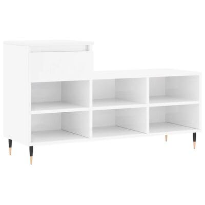 Gucagle Schuhschrank Hochglanz Wei? 102 cm Moderner Schuhregal mit Schublade und 6 F?chern Stauraum f¡§1r Schuhe Deko Wohnordnung Stabile Holzwerkstoff Kommode von Gucagle