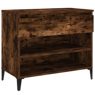 Gucagle Schuhschrank R?uchereiche 70 cm Breite Schuhregal Flur Aufbewahrung mit Schublade und 2 F?Chern Staubschutz Stabile Holzwerkstoff Kommode f¨¹r Wohnung Eingangsbereich von Gucagle