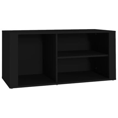 Gucagle Schuhschrank Schwarz 100x35x45 cm Holzwerkstoff Schuhregal Flur Aufbewahrung mit Stauraum f¡§1r Schuhe und Deko stabile Oberplatte als Bank nutzbar staubfrei von Gucagle