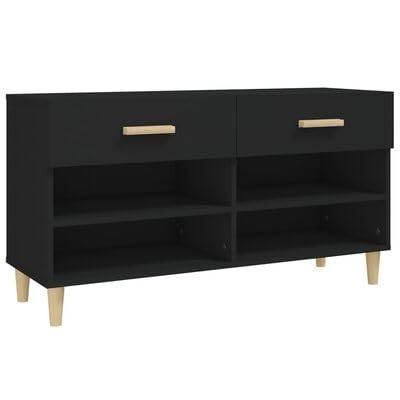 Gucagle Schuhschrank Schwarz 102x35x55 cm mit 2 Schubladen und 4 F?chern aus Holzwerkstoff Stauraum f¡§1r Schuhe Aufbewahrung moderner Schrank f¡§1r Flur oder Eingangsbereich Gucagle Schuhschrank Schwarz 102x35x55 cm mit 2 Schubladen und 4 F?chern aus Holzwerkstoff Stauraum f¡§1r Schuhe Aufbewahrung moderner Schrank f¡§1r Flur oder Eingangsbereich von Gucagle