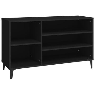Gucagle Schuhschrank Schwarz 102x36x60 cm Holzwerkstoff Schuhregal Flur Aufbewahrung mit Stauraum stabile Oberplatte als Bank oder f¡§1r Deko von Gucagle