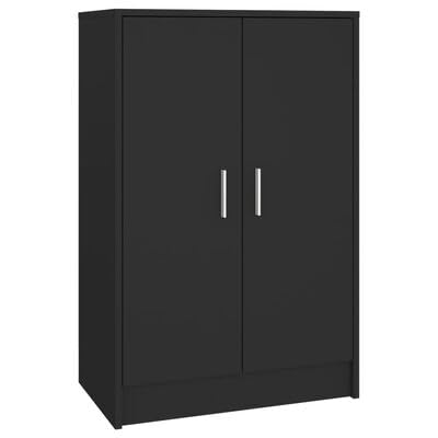 Gucagle Schuhschrank Schwarz 60x35x92 cm Moderner Schuhschrank aus Holzwerkstoff mit T¨¹Ren Stauraum f¨¹r Schuhe Aufbewahrungsschrank f¨¹r Eingangsbereich Flur Wohnung von Gucagle
