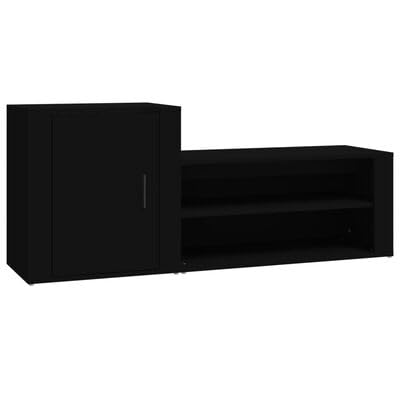 Gucagle Schuhschrank aus Holzwerkstoff 130 cm Breite schwarz Flurschrank mit Stauraum f¨¹r 2 F?Cher staubgesch¨¹tzte Aufbewahrung stabile Oberplatte als Bank oder Dekofl?Che Gucagle Schuhschrank aus Holzwerkstoff 130 cm Breite schwarz Flurschrank mit Stauraum f¨¹r 2 F?Cher staubgesch¨¹tzte Aufbewahrung stabile Oberplatte als Bank oder Dekofl?Che von Gucagle