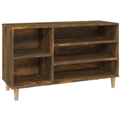 Gucagle Schuhschrank aus R?uchereiche 102x36x60 cm mit Stauraum und Ablagefl?Che Schuhregal f¨¹r Flur Wohnung Stabiler Holzwerkstoff Schrank mit F?Chern f¨¹r Schuhe und Deko von Gucagle