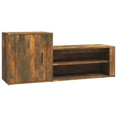 Gucagle Schuhschrank aus R?uchereiche 130 cm Breite Flurschrank mit Stauraum und T¡§1r Schuhregal f¡§1r Eingangsbereich Aufbewahrungsschrank mit stabiler Oberplatte als Bank oder Dekofl?che Gucagle Schuhschrank aus R?uchereiche 130 cm Breite Flurschrank mit Stauraum und T¡§1r Schuhregal f¡§1r Eingangsbereich Aufbewahrungsschrank mit stabiler Oberplatte als Bank oder Dekofl?che von Gucagle