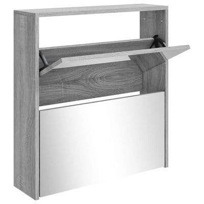 Gucagle Schuhschrank mit Spiegel 2 F?Cher Grau Moderner Schuhschrank f¨¹r Flur und Eingangsbereich Stauraum f¨¹r 8 Paar Schuhe Kippf?Cher Langlebiges Holzwerkstoff Design Sonoma 63x17x67 cm Gucagle Schuhschrank mit Spiegel 2 F?Cher Grau Moderner Schuhschrank f¨¹r Flur und Eingangsbereich Stauraum f¨¹r 8 Paar Schuhe Kippf?Cher Langlebiges Holzwerkstoff Design Sonoma 63x17x67 cm von Gucagle