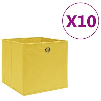 Gucagle Stilvolle faltbare Aufbewahrungsboxen 10 St¨¹ck Vliesstoff 28x28x28 cm Gelb f¨¹r Schals Socken Unterw?sche platzsparende Klappboxen mit Metall?se f¨¹r Regal Organisation Gucagle Stilvolle faltbare Aufbewahrungsboxen 10 St¨¹ck Vliesstoff 28x28x28 cm Gelb f¨¹r Schals Socken Unterw?sche platzsparende Klappboxen mit Metall?se f¨¹r Regal Organisation von Gucagle