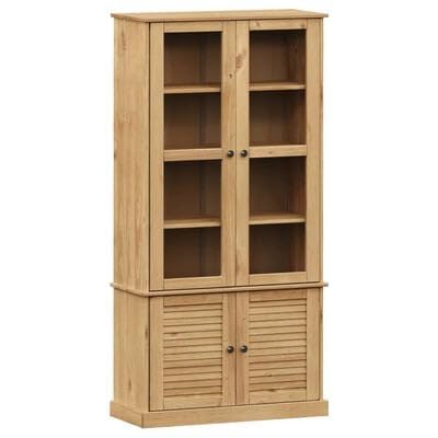 Gucagle Vitrine VIGO 85x35x170 cm Massivholz Kiefer von Gucagle