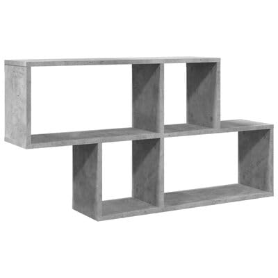 Gucagle Wandregal Betongrau 100x20x53 cm Holzwerkstoff Modern Design Industrial Look Storage Solution Furniture Interior Decoration von Gucagle