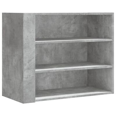 Gucagle Wandregal Betongrau 75x35x60 cm Holzwerkstoff modernes Design für Wohnzimmer und Büro platzsparend von Gucagle