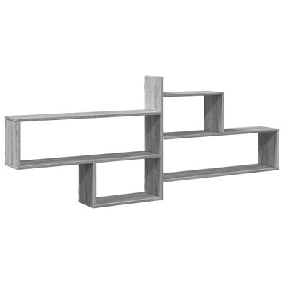 Gucagle Wandregal Grau 167,5x18x68 cm Holzwerkstoff von Gucagle