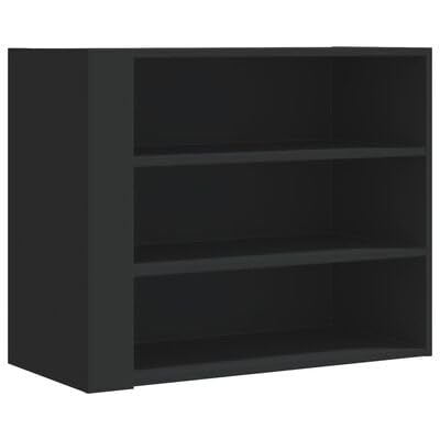 Gucagle Wandregal Schwarz 75x35x60 cm Holzwerkstoff Modern Einfach Aufbaubar Stilvoll Wohnzimmer Schlafzimmer von Gucagle