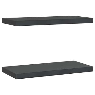 Gucagle Wandregale 2 STK. 50x23,5x3 cm Schwarz Edelstahl von Gucagle