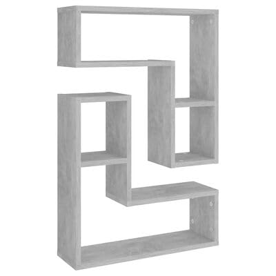 Gucagle Wandregale 2er Set Betongrau 50x15x50 cm Holzwerkstoff für Wohnzimmer Küche Dekoration Ablage Wandmontiert von Gucagle