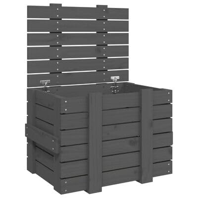 Massivholz Truhe Grau Kiefer 58x40 5x42 cm Aufbewahrungsbox f¡§1r Zuhause Stauraum f¡§1r Teppiche Kissen Deko rustikale Holzbox mit Deckel Staubschutz Massivholz Truhe Grau Kiefer 58x40 5x42 cm Aufbewahrungsbox f¡§1r Zuhause Stauraum f¡§1r Teppiche Kissen Deko rustikale Holzbox mit Deckel Staubschutz von Gucagle