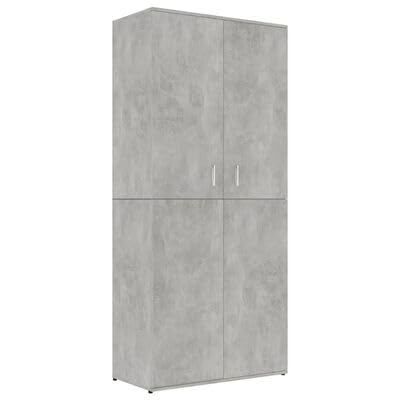 Schuhschrank Betongrau 80x39x178 cm aus Holzwerkstoff mit 6 Ablagen und 2 T¨¹ren Praktischer Schuhschrank f¨¹r Flur oder Schlafzimmer Stauraum f¨¹r Schuhe Moderner Schuhorganizer Staubschutz Langlebig von Gucagle