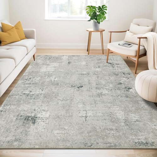Guchuang Bedding Teppich Wohnzimmer 140x200cm, Abstraktes Teppich Grau Kurzflor, Rutschfester Waschbarer Wohnzimmerteppich Groß Teppiche für Schlafzimmer Esszimmer Dekor Guchuang Bedding Teppich Wohnzimmer 140x200cm, Abstraktes Teppich Grau Kurzflor, Rutschfester Waschbarer Wohnzimmerteppich Groß Teppiche für Schlafzimmer Esszimmer Dekor von Guchuang Bedding