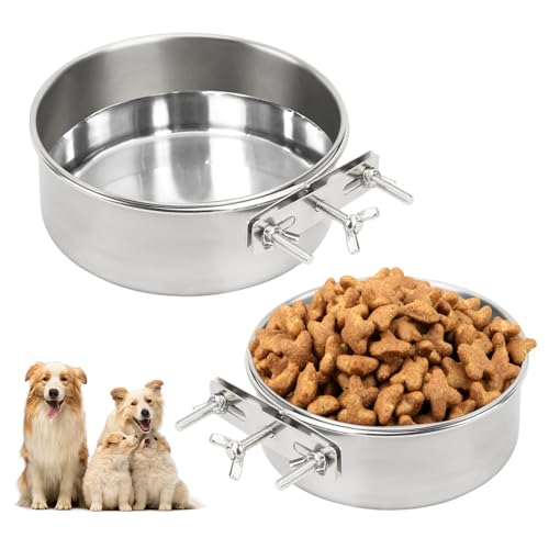2 Stück Hundenapf, Futternapf Hund, Futternapf Katze, Hundenäpfe, Futternapf, Katzenfutter Napf, Edelstah, 2 Verschiedene Größen, Geeignet für Katzen, Hunde, Vögel 2 Stück Hundenapf, Futternapf Hund, Futternapf Katze, Hundenäpfe, Futternapf, Katzenfutter Napf, Edelstah, 2 Verschiedene Größen, Geeignet für Katzen, Hunde, Vögel von Gudalea