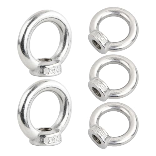 Gudalea 5 Stück Ringmutter M10, 304 Edelstahl Gewinde Ösenmutter, Lastmutter, Ringösenmutter für die Verbindung zwischen Ketten und Seilen verwendet Gudalea 5 Stück Ringmutter M10, 304 Edelstahl Gewinde Ösenmutter, Lastmutter, Ringösenmutter für die Verbindung zwischen Ketten und Seilen verwendet von Gudalea