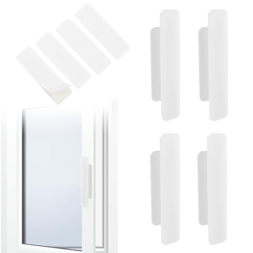 Gudalea Balkontürgriff und Fenstergriffe Weiß - Einfache Installation, Super Adhäsion, Komfortable Design, Terrassentür Griff und Kühlschranktürgriffe – Einfach zu Kleben, 2er Pack von Gudalea