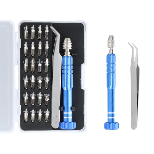 Präzisions-Schraubendreher-Set, 26 In 1 Feinmechaniker Schraubendreher Set mit Tragbarem Koffer, Magnetisch Werkzeug Set Für Reparieren Elektronik Handys Tablets Kamera Uhren Tablet Brillen von Gudalea
