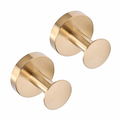 Gudetap Badezimmer Handtuch Haken 4Pack gebürstete Gold Handtuch Haken Mantel Haken SUS 304 Edelstahl Wandhalterung Speicher Haken Robe Kleiderhaken für Badezimmer Küche Moderne Hotel Stil GTA0629BG von Gudetap