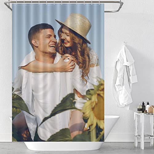 Custom Shower Curtain,DIY Personalised Curtain, Add Your Own Photo or Design, für Home Badezimmer Dekor Personalisiertes Geschenk,100 * 180cm von Gudina