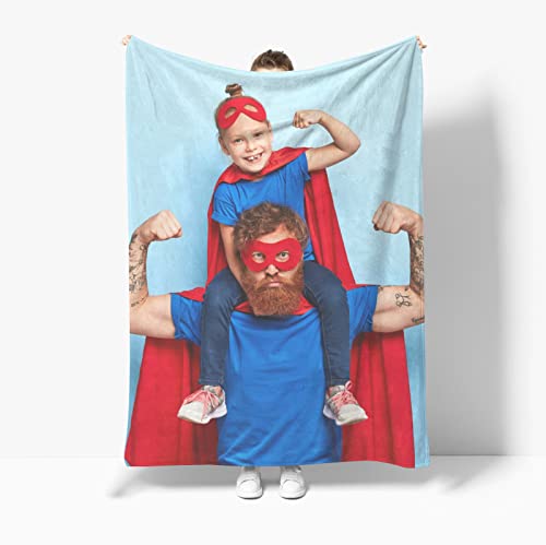 Gudina Personalisierte Decke, Fotodecke mit Eigenem Foto,Individuelle Decke mit Foto und Worten. Geschenke für Mama, Papa, Kind, Liebhaber, Freund,（100x150cm） von Gudina