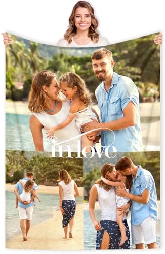 Gudina personalisierte Decke Fotodecke mit Eigenem Foto Name/extra weiche und gemütliche Sofadecke/personalisiertes Fotogeschenk/Decke mit Collage/Multiple Colors to Choose from-120cmX150cm Gudina personalisierte Decke Fotodecke mit Eigenem Foto Name/extra weiche und gemütliche Sofadecke/personalisiertes Fotogeschenk/Decke mit Collage/Multiple Colors to Choose from-120cmX150cm von Gudina