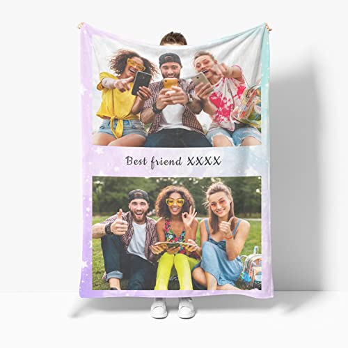 Gudina Personalisierte Decke, Fotodecke mit Eigenem Foto,Individuelle Decke mit Foto und Worten. Geschenke für Mama, Papa, Kind, Liebhaber, Freund,（80x120cm） von Gudina