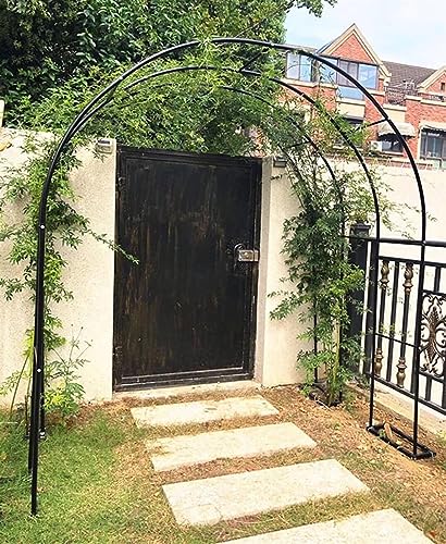 GueTTO Rosenbogen Hochzeitsbogen Gartenbogen Rankhilfe Torbogen Pergola aus Metall stabil wetterfest 200cm 180cm 160cm 140cm 120cm breit Rosenbogen Aus Edelstahl,W350*H220cm von GueTTO