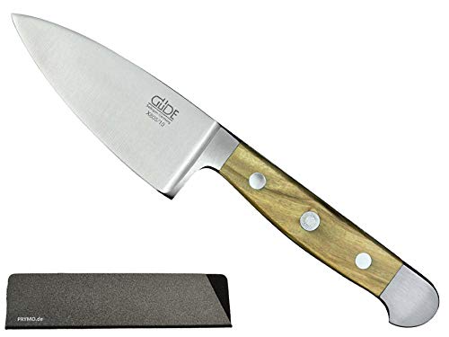 Güde Alpha Olive Messer Kochmesser Santoku Brotmesser Schälmesser Schinkenmesser Chai Dao ohne/mit Gravur + Prymo Farbe 1) Messer OHNE Gravur, Größe Käsemesser 10cm von Güde / Prymo.de