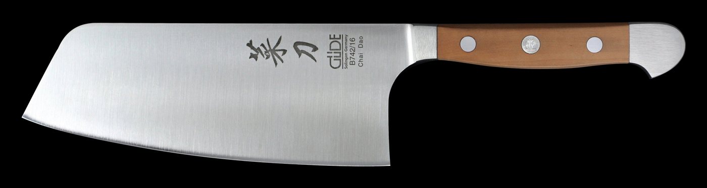 Güde Messer Solingen Asiamesser Chai Dao, Serie Alpha Birne, Edition Jeunes Restaurateurs, Griff Birnenholz - No. B742-16 von Güde Messer Solingen