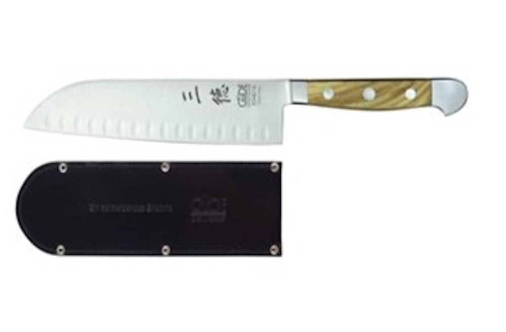 Güde Messer Solingen Asiamesser Güde Messer Santoku Messer 18 cm, Serie Alpha-Olive mit Messerscheide von Güde Messer Solingen