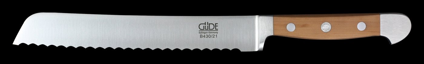 Güde Messer Solingen Brotmesser Brotmesser, geschmiedet, Serie Alpha Birne, Edition Jeunes Restaurateurs, Griff Birnenholz - No. B430/21 von Güde Messer Solingen