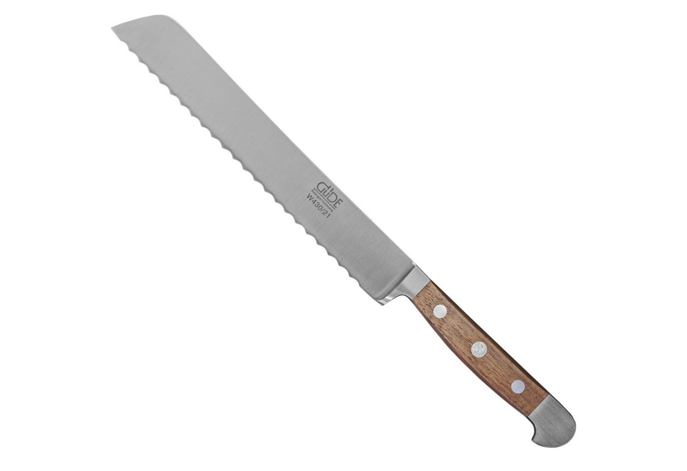 Güde Messer Solingen Brotmesser Brotmesser, geschmiedet, Serie Alpha Walnussholz, Linkshänder von Güde Messer Solingen