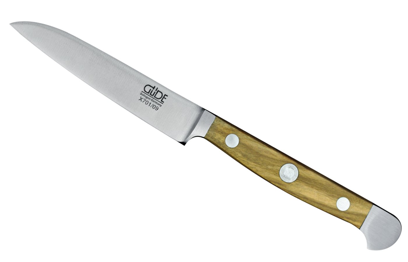 Güde Messer Solingen Gemüsemesser Gemüsemesser, geschmiedet, Serie Alpha Olive, Doppelkropf, Griff Olivenholz - No. X701/09 von Güde Messer Solingen