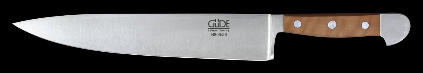 Güde Messer Solingen Kochmesser Großes Kochmesser, geschmiedet, Serie Alpha Birne, Edition Jeunes Restaurateurs, Griff Birnenholz - No. 805/26 von Güde Messer Solingen